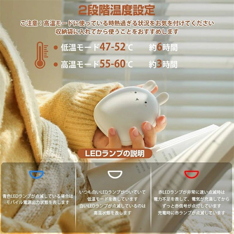 バッテリー機 軽量 便利 暖手 保温性強い 防寒グッズ 寒さ対策 高速充電 省エネ PSE認証済 プレゼント 贈り物 ギフト 通勤