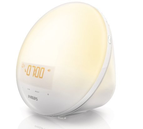 目覚ましに就寝に元気を実感下さい光療法 フィリップス ウェイクアップライト Philips Wake-Up Light White HF3510 ホワイト 【並行輸入品】