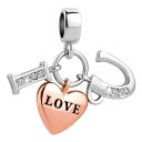 チャーム ブレスレット バングル用 ShinyJewelry シャイニージュエリー ShinyJewelry I Love You Heart Dangle C...