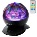 SOAIY Remote Sleep Soothing Aurora Night Light Projector with 8 Lighting Mode, Timer Build-in Speaker, Bedside Night Lamp, Mood Light Lamp for Baby Nursery, Living Room and Bedroom (Black) 【並行輸入品】