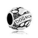 `[ uXbg oOp CharmSStory `[YXg[[ Paws Animal Dog Mom Silver Plated Charms Beads For Bracelets ysAiz