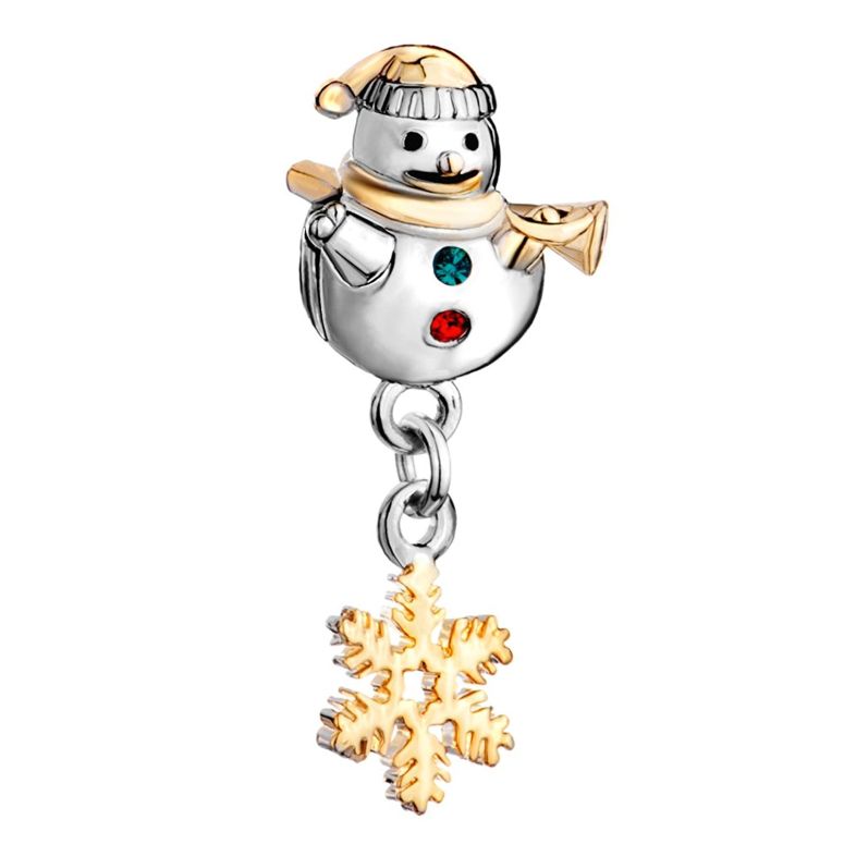 チャーム ブレスレット バングル用 CharmSStory チャームズストーリー Snowflake Snowman Charms Red Birthstone Crystal Bead For Bracelets 