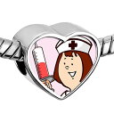 チャーム ブレスレット バングル用 CharmSStory チャームズストーリー Heart Nurse with Needle Charm Photo Bea...