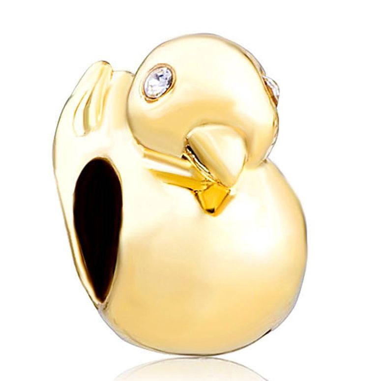 チャーム ブレスレット バングル用 CharmSStory チャームズストーリー Yellow Duck Animal Charms Bead For Brac...