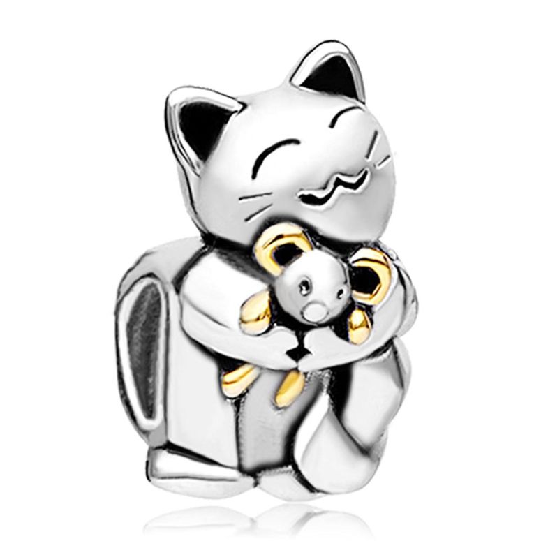 チャーム ブレスレット バングル用 CharmSStory チャームズストーリー 925 Sterling Silver Cat Animal Charm Be...