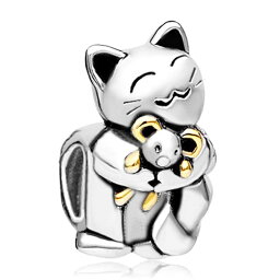 チャーム ブレスレット バングル用 CharmSStory チャームズストーリー 925 Sterling Silver Cat Animal Charm Beads Charmss For Bracelets 【並行輸入品】