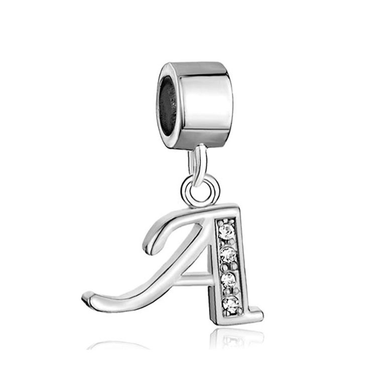 チャーム ブレスレット バングル用 LovelyJewelry ラブリージュエリー Love Initial Charms Letter A-Z Alphabe...