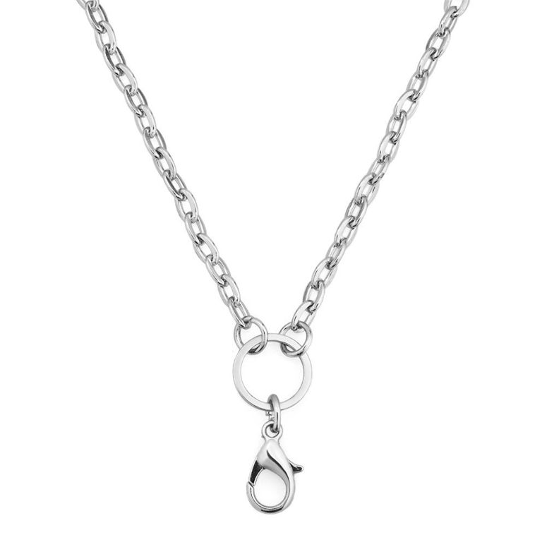 チャーム ブレスレット バングル用 LovelyJewelry ラブリージュエリー 28 Inch Silver Plated Rolo Chain Necklace For Floating Charm Lockets 【並行輸入品】