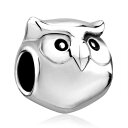 チャーム ブレスレット バングル用 LovelyJewelry ラブリージュエリー Lucky Cute Owl Animal Silver Plated Charm Sale Cheap Beads Fit Pandora Jewelry Charms Bracelet Gifts 【並行輸入品】