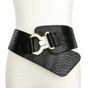 JasGood Women's Wide Elastic Stretch Adjustable Waist Belt Fashion Snake Pattern 【並行輸入品】