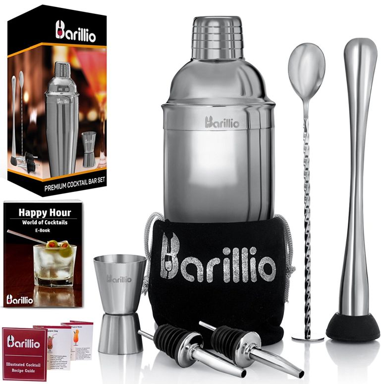 エリートカクテルシェイカーセット バーテンダーキット Elite Cocktail Shaker Set Bartender Kit by BARILLIO 【並行輸入品】