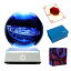 3D クリスタルボール ガラス玉 置物 PODOI 3D Solar System Model Crystal Ball with Stand LED Multi-Color Night Light Up Decor Lamp, Gift for Friends on Birthday Christmas Halloween Astronomy Science Gifts Planets Toys for Kids 【並行輸入品】