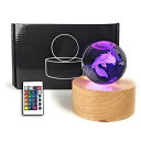 3D NX^{[ KX u MARZIUS 3D Axolotl Crystal Ball Night Light,2.4 inch Glass Ball Night Lamp with Woodern Base,16 Colors,Remote Control, Decorations Gifts for Men,Women,Kids,Boys,Girls,Teens ysAiz