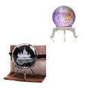 3D クリスタルボール ガラス玉 置物 KRISININE 3D Crystal Ball with Stand and Natural Chakra Healing Crystals Sphere Gemstones Ball 【並行輸入品】