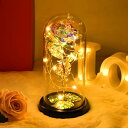 ガラスドーム 花 バラ ローズ Mothers Day Mom Gifts for Women from Daughter Son,Gifts for Mom Her Wife Grandma ,Colorful Artificial Galaxy Flower Rose w/LED Lamp in Glass Dome Birthday Gifts for Girlfriend Christ 【並行輸入品】