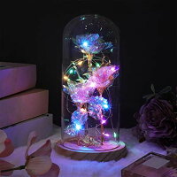 ガラスドーム 花 バラ ローズ Whaline Forever Artificial Roses in Glass Dome wi...