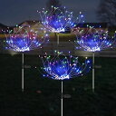 LEDソーラーライト ソーラーパワー ガーデンライト 4Pack Firework Solar Lights Outdoor, Solar Garden Decorative Lights, Solar Walkway Lights Waterproof, 35 Copper Wires String Lights for Christmas, Pathway, Patio, Flowerbed 【並行輸入品】