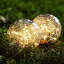 LED顼饤 顼ѥ ǥ饤 Darkdec Globe Solar Lights Outdoor Decorative - 2 Pack Cracked Glass Ball Lights 4.73