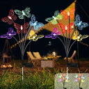 LEDソーラーライト ソーラーパワー ガーデンライト ZQPBLED Solar Butterfly Lights Outdoor, 2 Pack 12 Butterflies Swaying Solar Garden Lights Waterproof Changing Color Solar Lights for Yard Pathway Flowerbed Christmas Decorative 【並行輸入品】