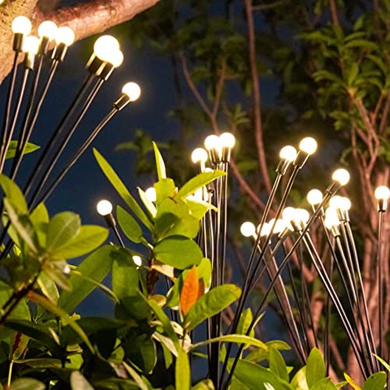 LEDソーラーライト ソーラーパワー ガーデンライト mopha Solar Garden Lights, 2 Pack Swaying Solar Lights Outdoor Waterproof, Solar Firefly Lights Decorative with High Flexibility Iron Wire & Heavy Bulb Base, for Outdoor, Patio, Yard 