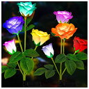 LEDソーラーライト ソーラーパワー ガーデンライト TONULAX Solar Garden Lights - Newest Version Solar Lights Outdoor, 7-Color Changing Rose Lights for Yard,Garden Decoration, Enlarged Solar Panel, More Realistic Rose Flower (2 Packs) 【並行輸入品】