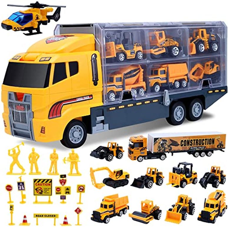 ホットウィール モンスタートラック ダウンヒルレース プレイセット Toys for Boys,25 Pcs Engineering Die-cast Construction Car Toddler Toys for 3 Year Old Boys Vehicles Gifts Kids Toys for Age 3 4 5 6 7 Year Old Boys by ALOTJOY 【並行輸入品】