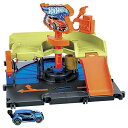 ホットウィール モンスタートラック ダウンヒルレース プレイセット Hot Wheels City Downtown Express Car Wash Playset with 1 Hot Wheels Car, Connects to Other Playsets & Tracks, Gift for Kids Ages 4 to 8 Years Old 【並行輸入品】