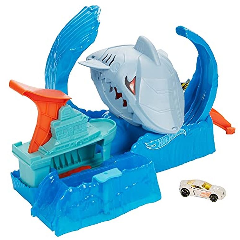 楽天MJ-MARKETホットウィール モンスタートラック ダウンヒルレース プレイセット Hot Wheels City Color Changing Robot Shark Play Set Kids Ages 3 and Older 【並行輸入品】