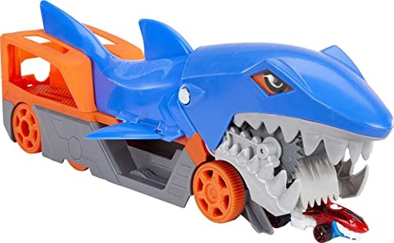 ホットウィール モンスタートラック ダウンヒルレース プレイセット Hot Wheels Shark Chomp Transport..