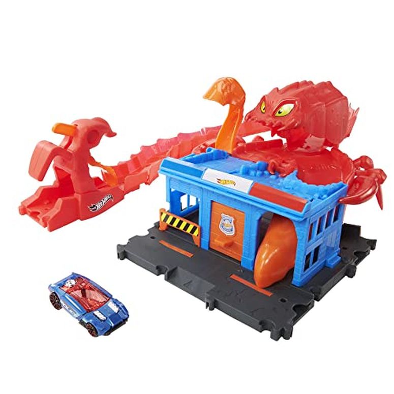 ホットウィール モンスタートラック ダウンヒルレース プレイセット ?Hot Wheels City Scorpion Flex Attack with 1 Toy Car, Connects to Other Sets, Bendable Tail Track Extends 2.5 Feet, Gift for Kids 4 to 8 Years Old 【並行輸入品】