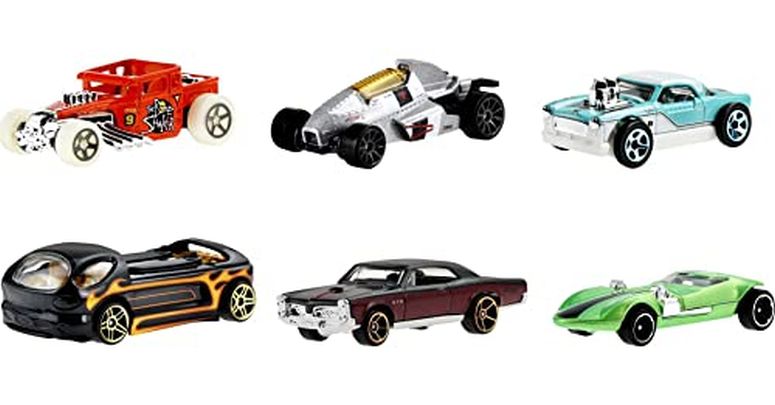 ホットウィール モンスタートラック ダウンヒルレース プレイセット Hot Wheels HW Legends Multipacks of 6 Toy Cars, 1:64 Scale, Authentic Decos, Popular Castings, Rolling Wheels, Gift for Kids 3 Years Old & Up & Collectors 【並行輸入品】