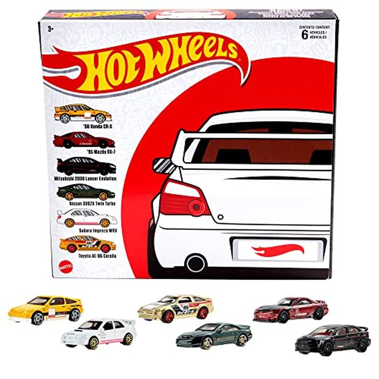 ホットウィール モンスタートラック ダウンヒルレース プレイセット Hot Wheels Japanese Multipacks of 6 Toy Cars, 1:64 Scale, Authentic Decos, Popular Castings, Rolling Wheels, Gift for Kids 3 Years Old & Up & Collectors 【並行輸入品】