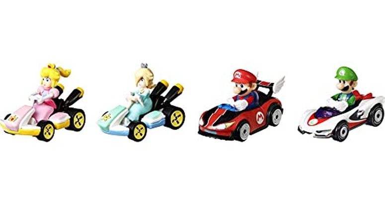 ホットウィール モンスタートラック ダウンヒルレース プレイセット Hot Wheels Mario Kart Vehicle 4-Pack, Set of 4 Fan-Favorite Characters Includes 1 Exclusive Model, Collectible Gift for Kids & Fans Ages 3 Years Old & Up 【並行輸入品】