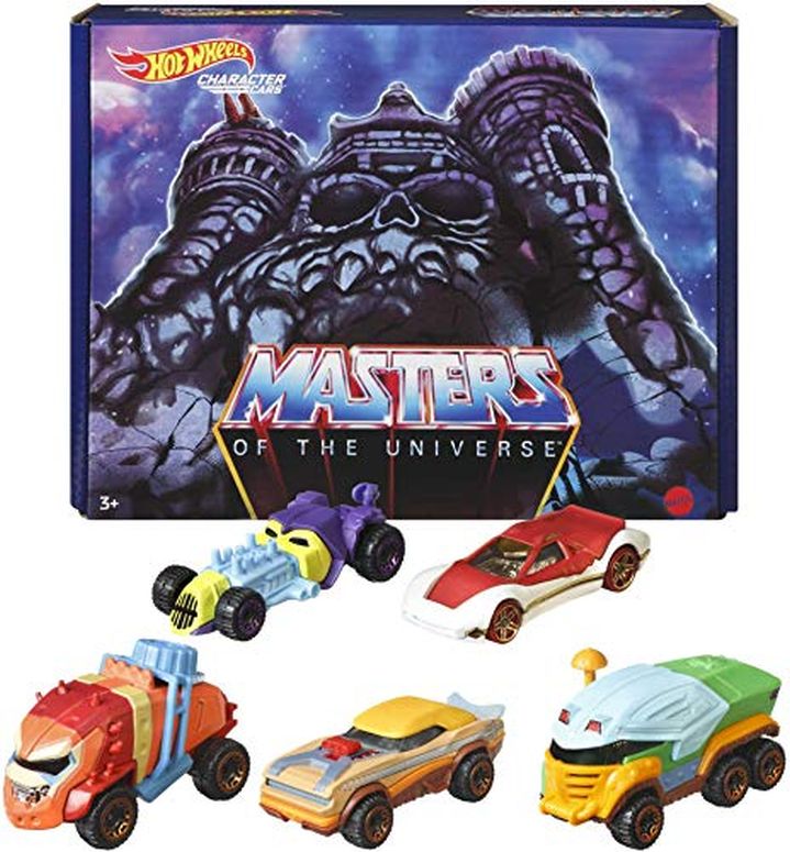 ホットウィール モンスタートラック ダウンヒルレース プレイセット Hot Wheels Masters of the Universe 5-Pack of 1:64 Scale, Collectible Vehicles Inspired by He-Man, Skeletor, Man-At-Arms, Beast Man & Teela, Gift for Collectors, Fans & 【並行輸入品】