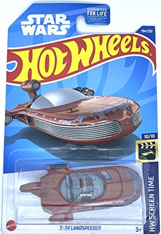 ホットウィール モンスタートラック ダウンヒルレース プレイセット Hot Wheels 2022 - X-34 Landspeeder - HW Screen Time 10/10 [Brown] 194/250 【並行輸入品】