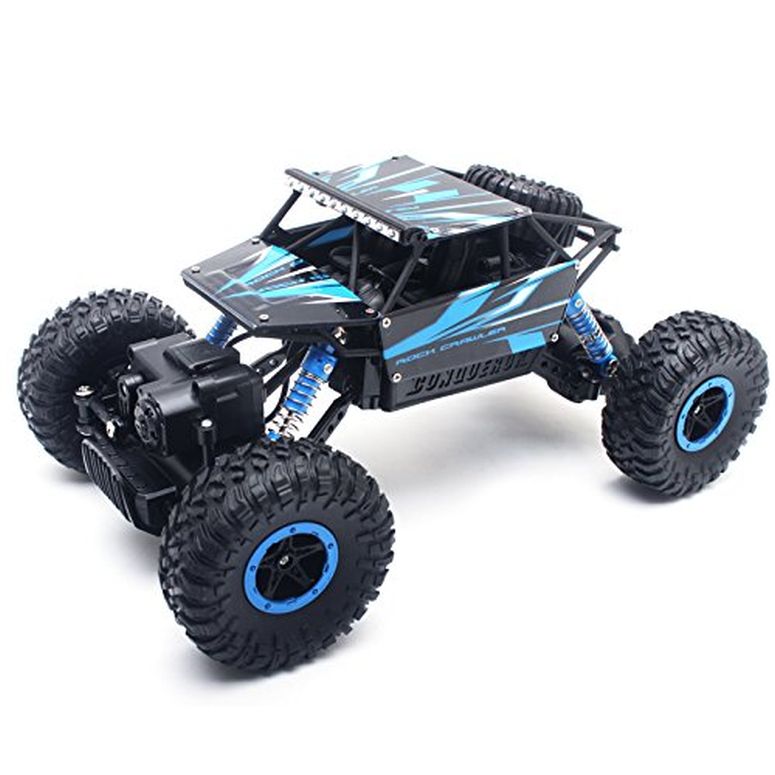 ホットウィール モンスタートラック ダウンヒルレース プレイセット Cheerwing 1:18 Rock Crawler 2.4Ghz Remote Control Car 4WD Off Road RC Monster Truck (Blue) 【並行輸入品】