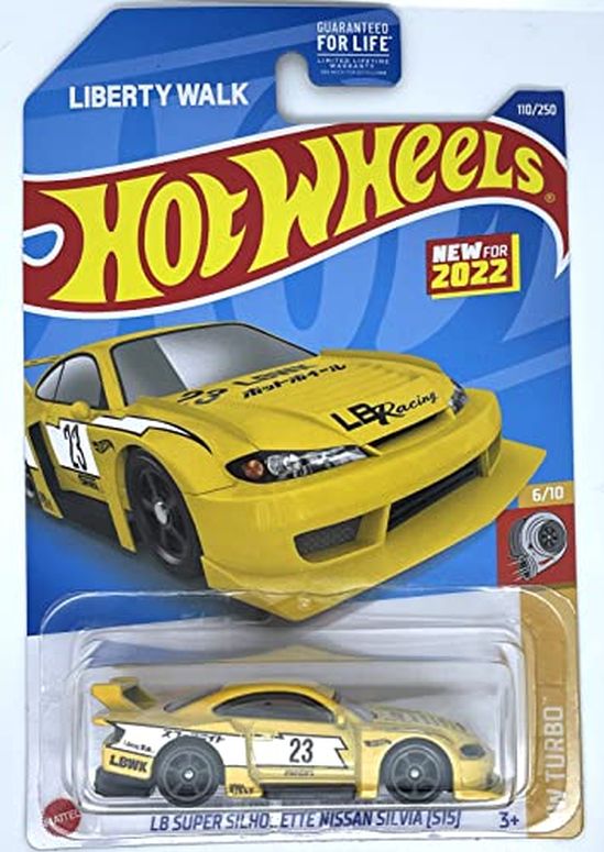 箱に包まれた泡の泡 ※重さ:　約41g ※パッケージサイズ:　約15 x 13 x 5 cm ※輸入品です。 ※説明は英語表記になります。 ※海外からの配送の為、納期に遅延が発生する場合がございます。 ※Hot Wheels 2022 - LB Super Silhouette - Nissan Silvia (S15) - Yellow - HW Turbo - 6/10
