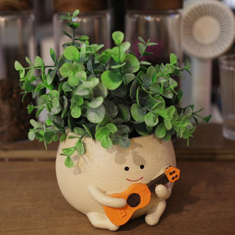 MJ-MARKET㤨֤襤 ˡ   ץ󥿡 ȭ ȭ BLOOPOT Planter Pot with Drainage Hole Cute Resin Head Planters for String of Pearls Plant Live Unique Guitar Succulent Pots for Indoor Outdoor Plants Gift IdeaI for Christmas Larg ¹͢ʡۡפβǤʤ9,600ߤˤʤޤ