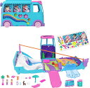 ポーリーポケット 人形 フィギュア おもちゃ Polly Pocket Micro Dolls and Transforming Camper Van Vehicle, Accessories Include Pets and Toy Car, Pet Mobile Adventure Playset 【並行輸入品】