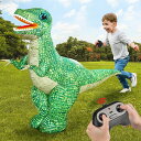 リモコン カー ギフト RC おもちゃ 車 2.4GHZ Remote Control Inflatable Dinosaur Toy for Kids,Rea...