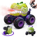 リモコン カー ギフト RC おもちゃ 車 LECPOP Dinosaur Remote Control Car, 360° Rotating RC Stunt...
