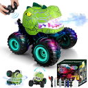 リモコン カー ギフト RC おもちゃ 車 Drefirsa Remote Control Dinosaur Car for Boys Age 4-7 8-12...