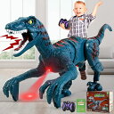 リモコン カー ギフト RC おもちゃ 車 ROTERDON Remote Control Dinosaur Toys for Kids 3-5 5-7 - J...