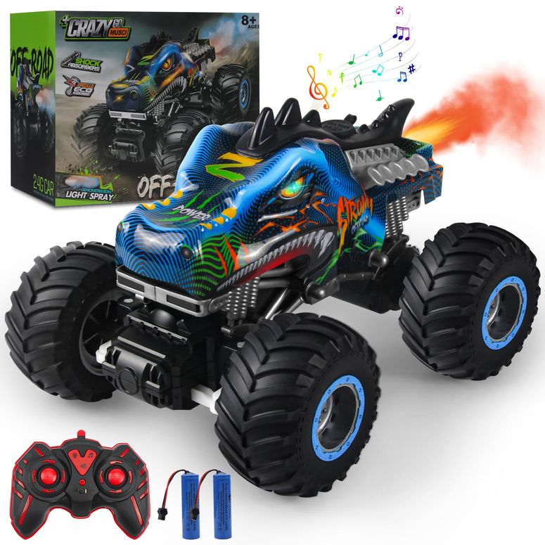 リモコン カー ギフト RC おもちゃ 車 Rhybor Remote Control Dinosaur Car, 2.4GHz All Terrain Rem...