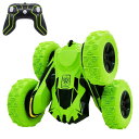 リモコン カー ギフト RC おもちゃ 恐竜 Threeking RC Stunt Cars Remote Control Car Double-Sided D...