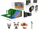 マイクラ おもちゃ クリーパー Mattel Minecraft Mob Head Minis Toys, Panda Playhouse Playset with 2 Panda Action Figures, Removable Bamboo Shoots & Cake Slice Accessories 【並行輸入品】
