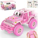 リモコン カー ギフト RC おもちゃ 車 NQD Pink RC Cars with DIY Stickers, Remote Control Car for...