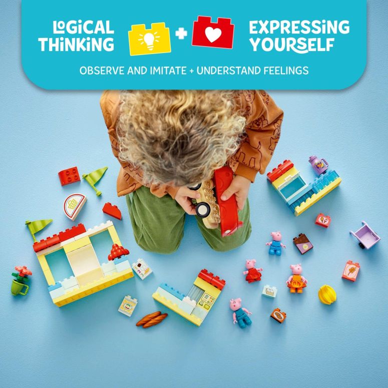 ペパピッグ きんてれ LEGO DUPLO Peppa Pig Supermarket Toy for Toddlers with 4 Figures Included, Creative Building Set for Preschoolers, Learning Toy That Helps Develop Fine Motor Skills, Gift for Kids Ages 2 and Up, 10434 【並行輸入品】