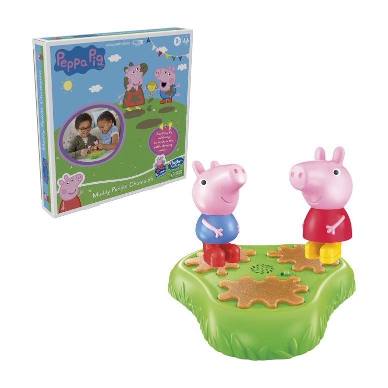 ペパピッグ きんてれ Hasbro Gaming Peppa Pig Muddy Puddle Champion Board Game for Kids Ages 3 and Up, Preschool Game for 1-2 Players 【並行輸入品】