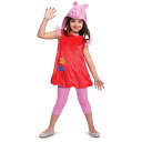 ペパピッグ きんてれ Disguise Peppa Pig Costume for Girls, Deluxe Official Nick Jr Charact...